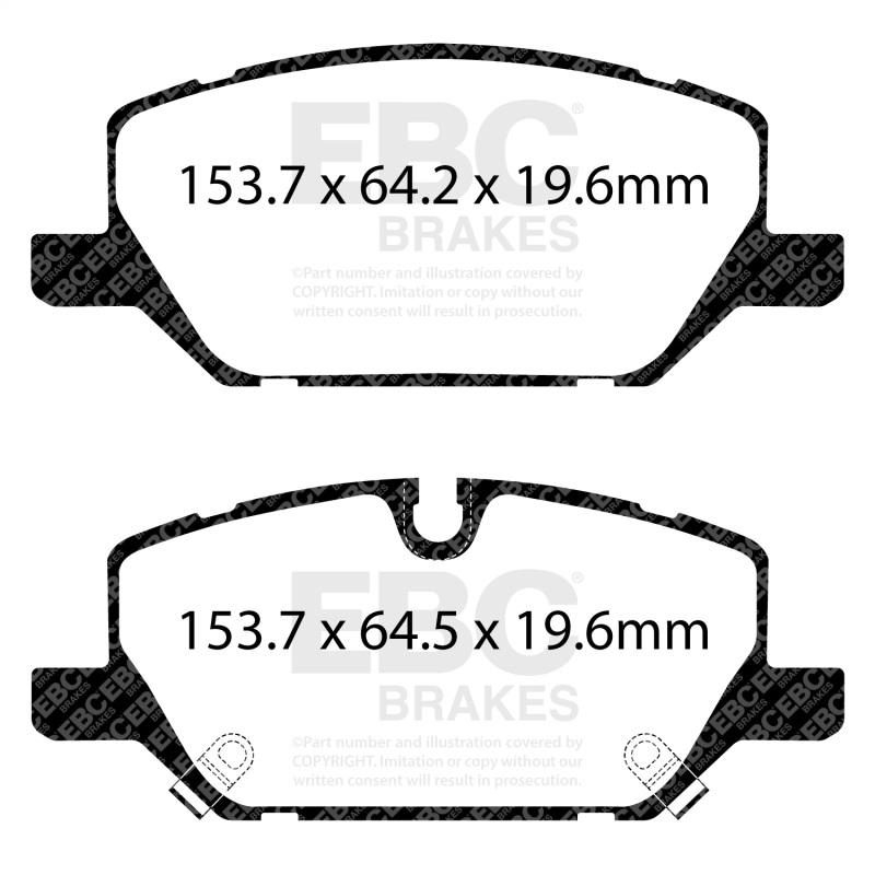 EBC 2020+ Cadillac CT5 Premium and Luxury 2.0T Redstuff Front Brake Pads