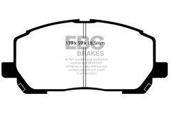 Alternative view of EBC 00-03 Toyota Highlander 2.4 2WD Yellowstuff Front Brake Pads