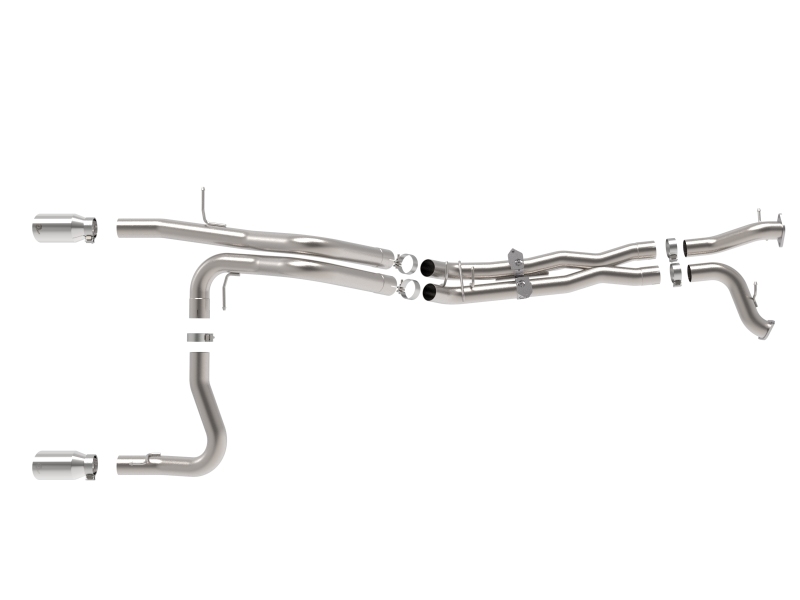 aFe 22-26 Ford Bronco V6 3.0L (tt) Vulcan Series 3in 304SS Cat-Back Exhaust System w/ Polished Tips - Image 3