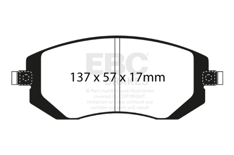 EBC 04-06 Saab 9-2X 2.0 Turbo Yellowstuff Front Brake Pads - Image 2