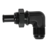 DeatschWerks 10AN Male Flare Bulkhead to 1/2in Hose Barb 90-Degree