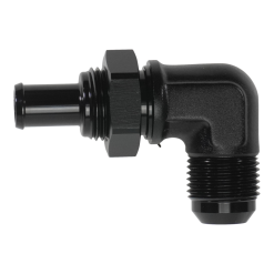 DeatschWerks 10AN Male Flare Bulkhead to 1/2in Hose Barb 90-Degree