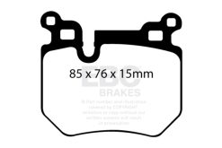 Alternative view of EBC Racing 08-10 BMW 135 3.0L Twin Turbo RP-X Rear Brake Pads