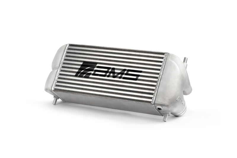 AMS Performance 2015+ Ford F-150 & Raptor 2.7L/3.5L EcoBoost Stock Loc. Intercooler (Silver w/ Logo)