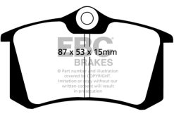 Alternative view of EBC 10-13 Audi A3 2.0 TD Greenstuff Rear Brake Pads