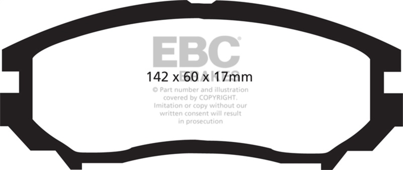 EBC 04-06 Hyundai Tiburon 2.7 6 speed Yellowstuff Front Brake Pads - Image 2