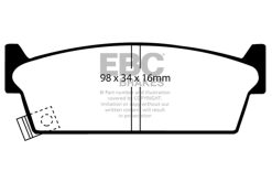 Alternative view of EBC 90-93 Infiniti M30 3.0 Yellowstuff Rear Brake Pads