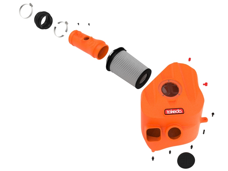 aFe 2023+ Toyota GR Corolla Takeda Momentum Cold Air Intake System Orange w/ Pro DRY S Filter - Image 2