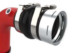 aFe 23-25 Ford F250/F350 Super Duty V8-6.7L BladeRunner Aluminum Hot & Cold Charge Pipe Kit - Red - Image 6