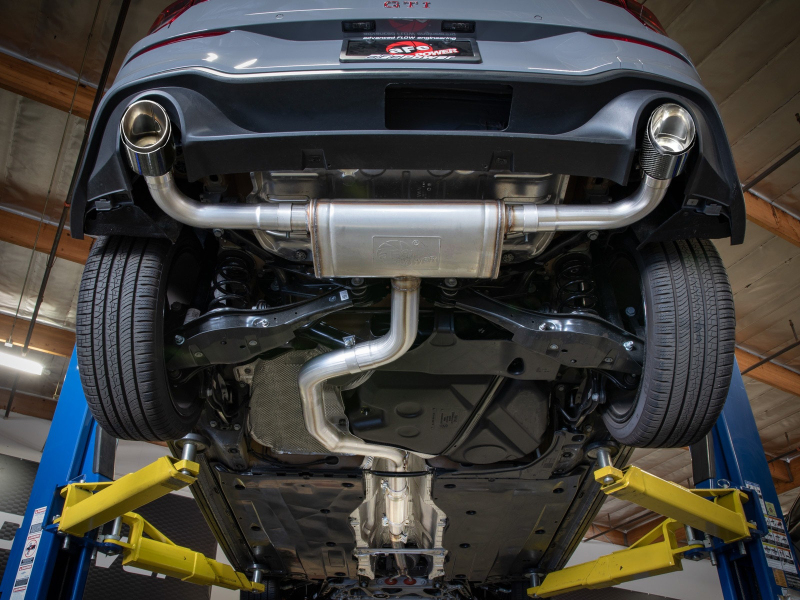 aFe 22-24 Volkswagen GTI MACH Force-Xp 3 to 2-1/2 IN Stainless Steel Cat-Back Exhaust w/Carbon Tips - Image 6