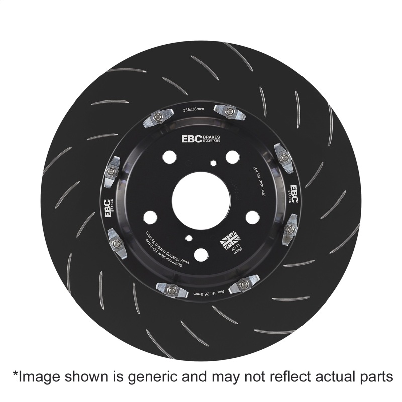 EBC Racing 03-08 Lamborghini Gallardo 5.0L 2 Piece SG Racing Rear Rotors - Image 2