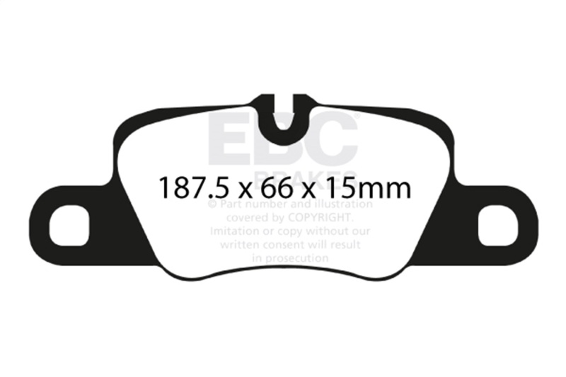 EBC 12-13 Porsche Panamera (Cast Iron only) 3.0 SC Hybrid Bluestuff Rear Brake Pads - Image 2