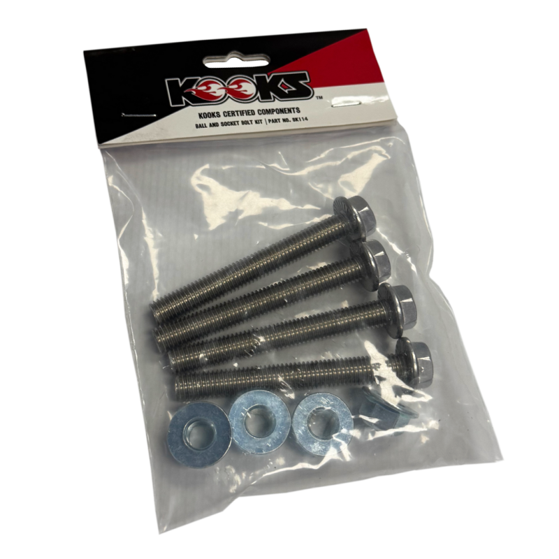 Kooks Ball and Socket Bolt Kit (4 M10 x 75 Flange Bolts/ 4 M10 Flange Nuts) - Image 3