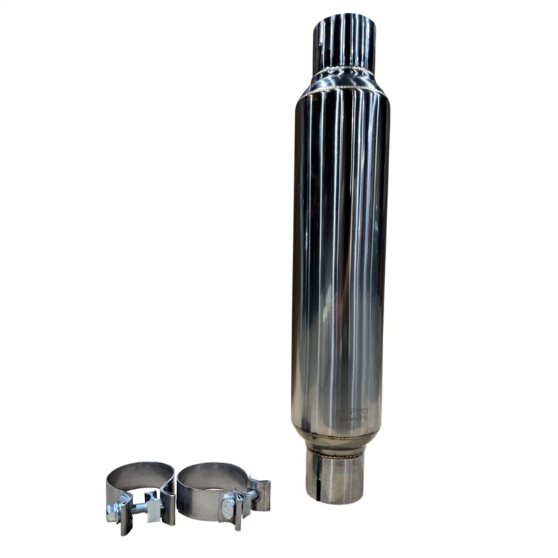 Kooks 2.5in Round Clamp In Muffler 14in Long Polished Stainless Steel - Image 5