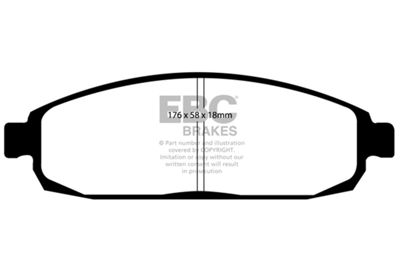 EBC 05-10 Jeep Commander 3.7 Yellowstuff Front Brake Pads - Image 2