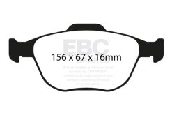 EBC 02-04 Ford Focus SVT 2.0L Bluestuff Front Brake Pads - Image 4