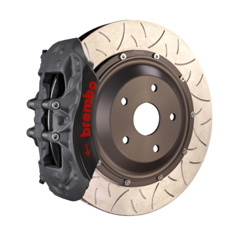 Brembo 15-16 Porsche 981 Cayman GTS (PCCB Equipped) PISTA Front Race BBK 2pc 355x35x53a 2pc Rotor T3