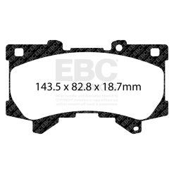 Alternative view of EBC 2022+ Lexus LX600 3.5TT Yellowstuff Front Brake Pads