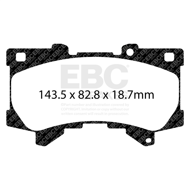 EBC 2022+ Lexus LX600 3.5TT Orangestuff Front Brake Pads