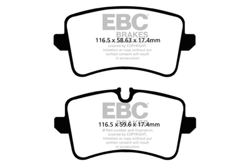 EBC 11 Audi A6 2.0 Turbo Greenstuff Rear Brake Pads - Image 2