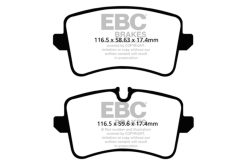 EBC Racing 13-16 Audi RS5 4.2L (Cast Iron Rotors) RP-X Rear Brake Pads