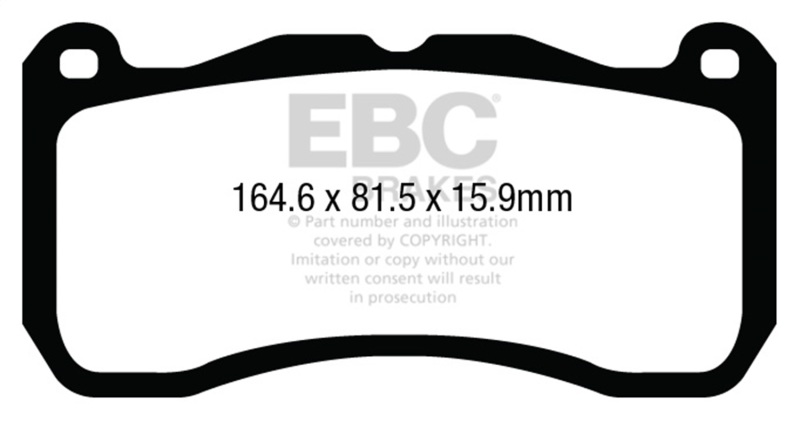 EBC 13-14 Ford Mustang GT500 Bluestuff Front Brake Pads - Image 2