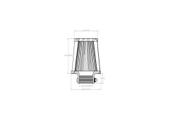 aFe POWER Universal Clamp-On Air Filter w D2 Dura-Dry Media 2-3/4in F x 6in B x 4-3/4in T x 5inH - Image 6