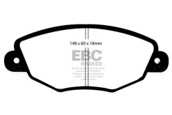 Alternative view of EBC 01-04 Jaguar X-Type 2.5 Yellowstuff Front Brake Pads