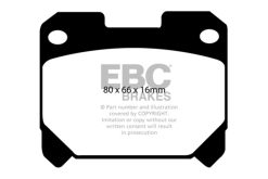 Alternative view of EBC 93-98 Toyota Supra 3.0 Twin Turbo Yellowstuff Rear Brake Pads