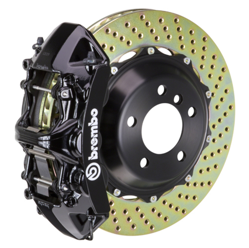 Brembo 08-09 H2 Rear GT BBK 4 Piston Cast 2pc 380x32 2pc Rotor Drilled-Black