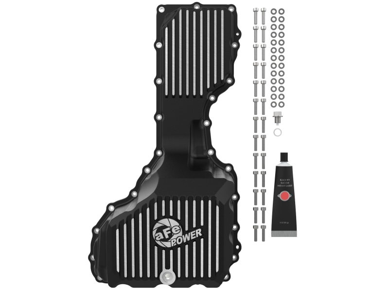 aFe 20-25 GM Diesel V8-6.6L L5P Engine Oil Pan w/ Machined Fins - Image 2