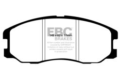 Alternative view of EBC 07-09 Chevrolet Equinox 3.4 Yellowstuff Front Brake Pads
