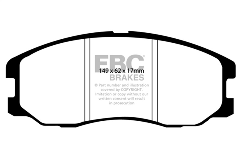 EBC 07-09 Chevrolet Equinox 3.4 Yellowstuff Front Brake Pads - Image 2