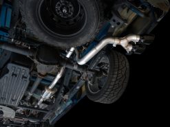 Alternative view of AWE 21-25 Ford F150 (14th Gen Reg Cab) Cat-Back Exhaust - 4.5in Dual Side Exit Diamond Black Tips