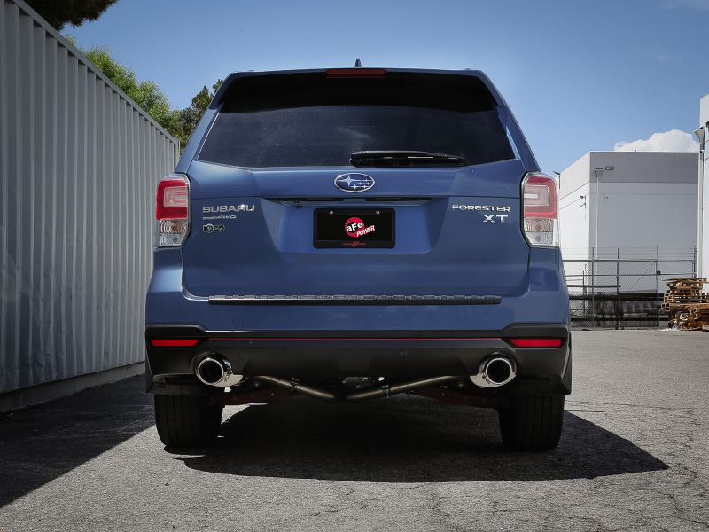 aFe Subaru Forester XT 14-18 H4-2.5L Takeda 2-1/2in to 2-1/4in 304 SS Cat-Back- Polished Tip - Image 4