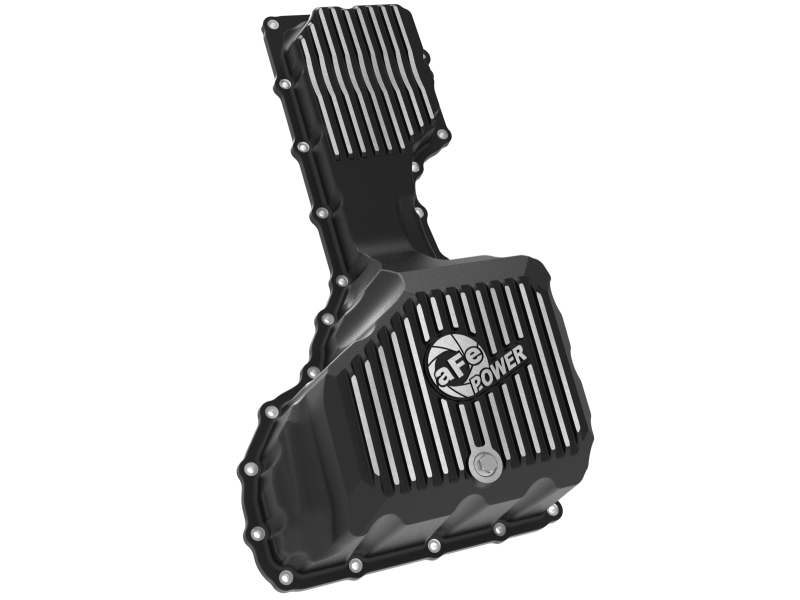 aFe 17-19 GM Diesel V8-6.6L L5P Engine Oil Pan w/ Machined Fins - Image 3