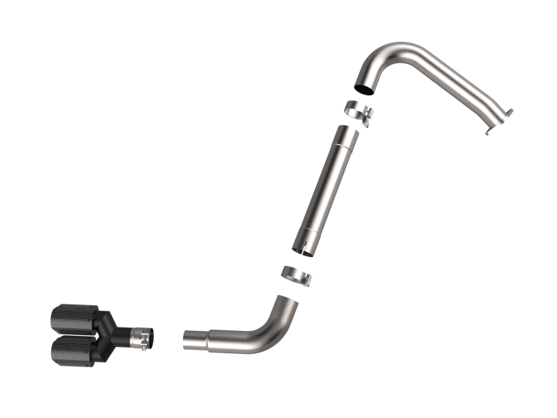 aFe Takeda Axle-Back Exhaust System Hyundai Elantra N Line 21-25 L4-1.6L- Carbon Fiber Tip - Image 2