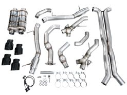 AWE Tuning 2021+ Cadillac CT4-V Blackwing SwitchPath Exhaust - Diamond Black Tips - Image 12