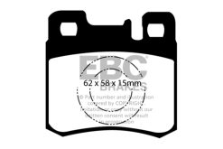 Alternative view of EBC 98-00 Mercedes-Benz E300 TD 3.0 TD Yellowstuff Rear Brake Pads