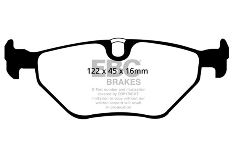 EBC 01-03 BMW 525i 2.5 (E39) Yellowstuff Rear Brake Pads - Image 2