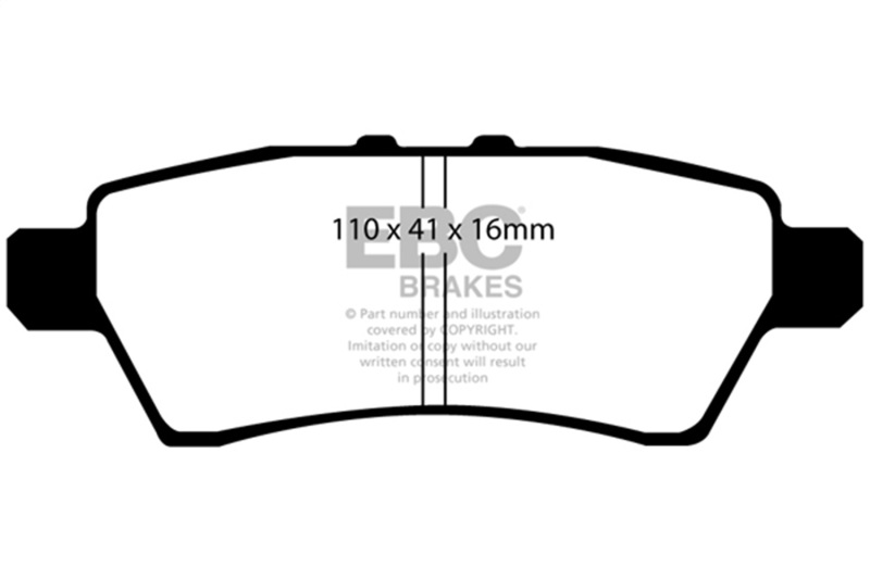 EBC 08-12 Nissan Pathfinder Bluestuff Rear Brake Pads - Image 2