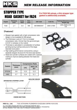 Alternative view of HKS STOPPER TYPE HEAD GASKET FA24 t 0.7