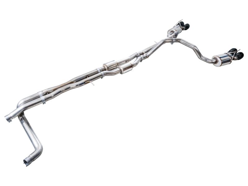 AWE Tuning 2021+ Cadillac Escalade 6.2L ESV 0FG Dual Exit Exhaust System w/ 5in Diamond Blk Tips - Image 12