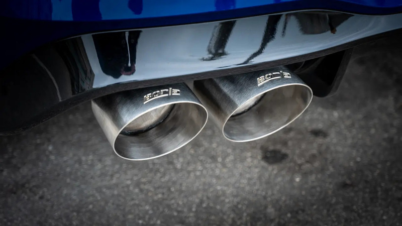 Borla 22-25 Volkswagen Golf R S-type Cat-Back Exhaust - Dual 4.5in Stainless Brushed Tips w/ Logo - Image 2