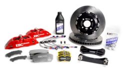 Alternative view of EBC Racing 03-12 Mazda RX-8 Red Apollo-4 Calipers 355mm Rotors Front Big Brake Kit