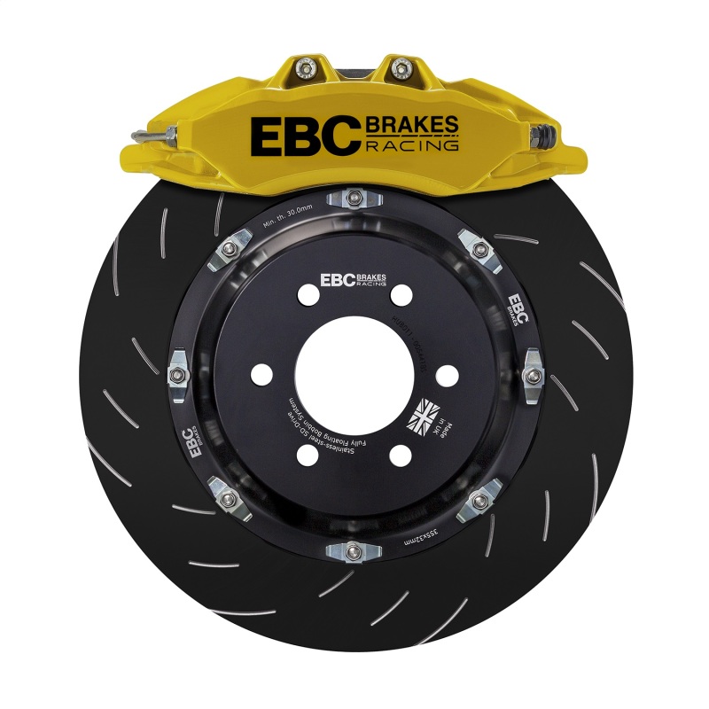 EBC Racing 08-16 Mitsubishi Lancer Evo 10 2.0T Yellow Apollo-6 355mm Rotors Front Big Brake Kit - Image 4