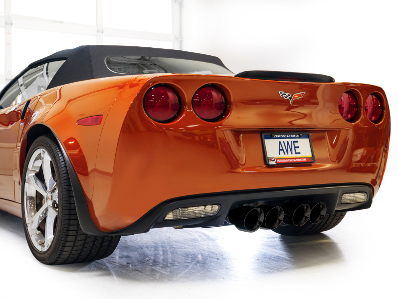 AWE Tuning 05-07 C6 Chevrolet Corvette 6.0L Track Edition Axle-Back Exhaust w/ Diamond Black Tips - Image 6
