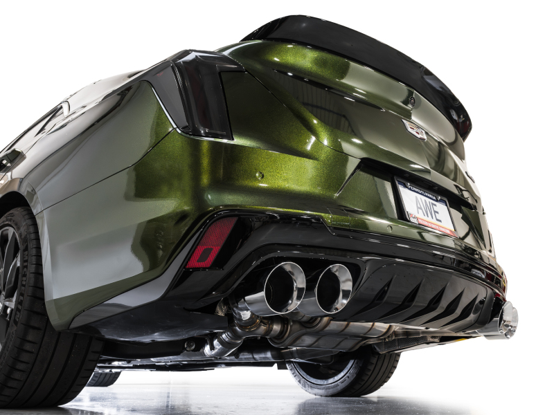 AWE Tuning 2021+ Cadillac CT4-V Blackwing SwitchPath Exhaust - Chrome Silver Tips - Image 7