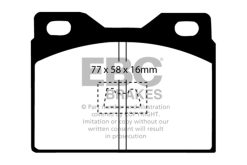 Alternative view of EBC 76-85 Porsche 924 2.0 Yellowstuff Front Brake Pads