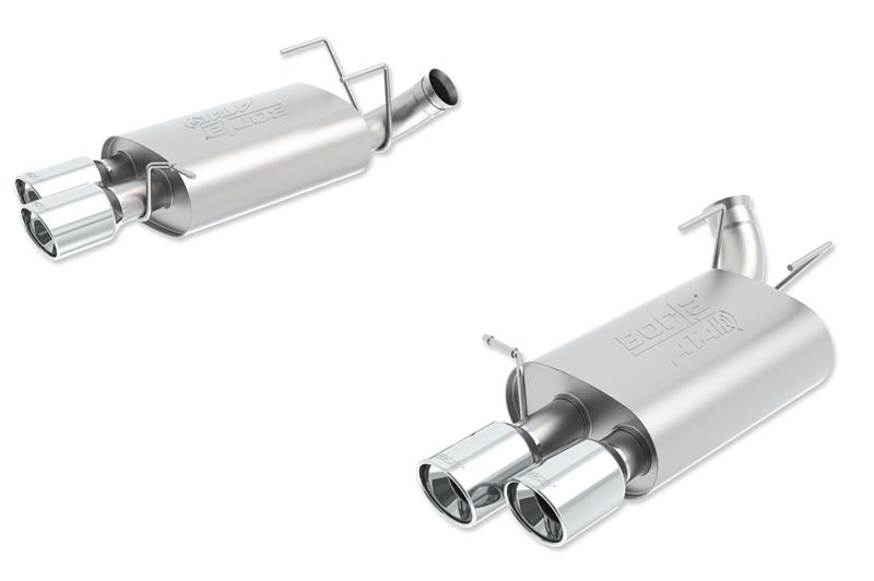 Borla 13-14 Mustang Shelby GT500 GT 5.8L V8 RWD Dual Split Rear Exit ATAK Exhaust Rear Section Only - Image 2